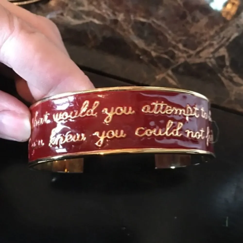 INSPIRATIONAL RUSTIC Cuff! Red n Gold!
